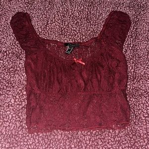 🪻( 3 for $12 ) Red Lace Top